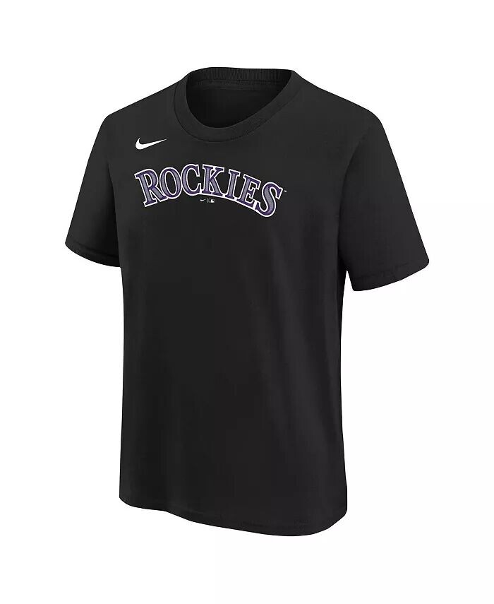 Футболка Big Boys and Girls Kris Bryant Black Colorado Rockies Home с именем игрока и номером Nike, черный — фото 3
