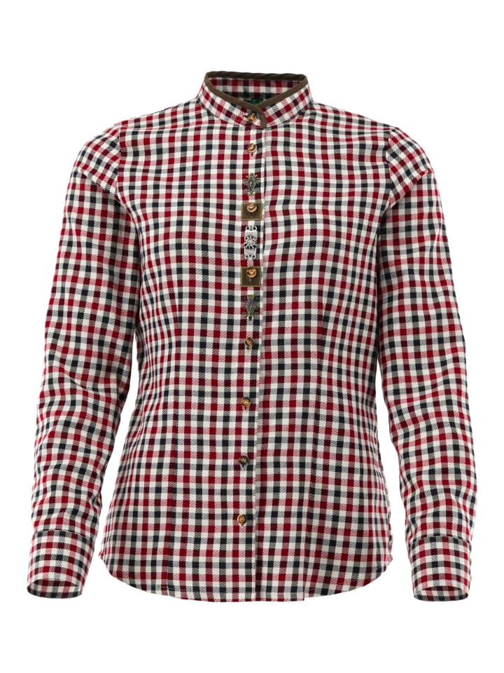 

Традиционная блузка Plukem темно-красного цвета OS-Trachten