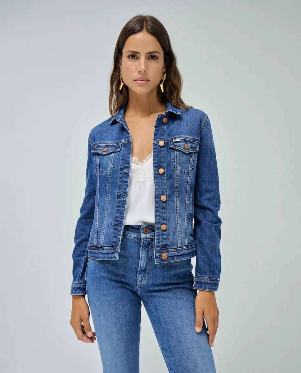 

Приталенная джинсовая женская куртка Salsa Jeans, синий