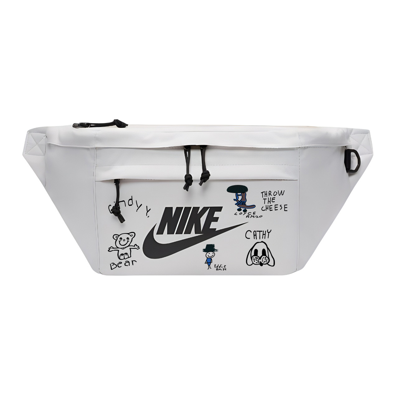 

Nike Одноплечевая набедренная сумка через плечо унисекс белая, Minimalist Style Graffiti