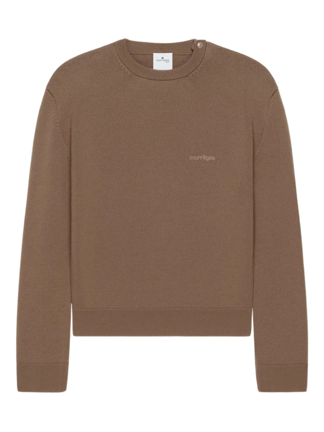 

Толстовка с круглым вырезом и вышивкой Courrèges, коричневый