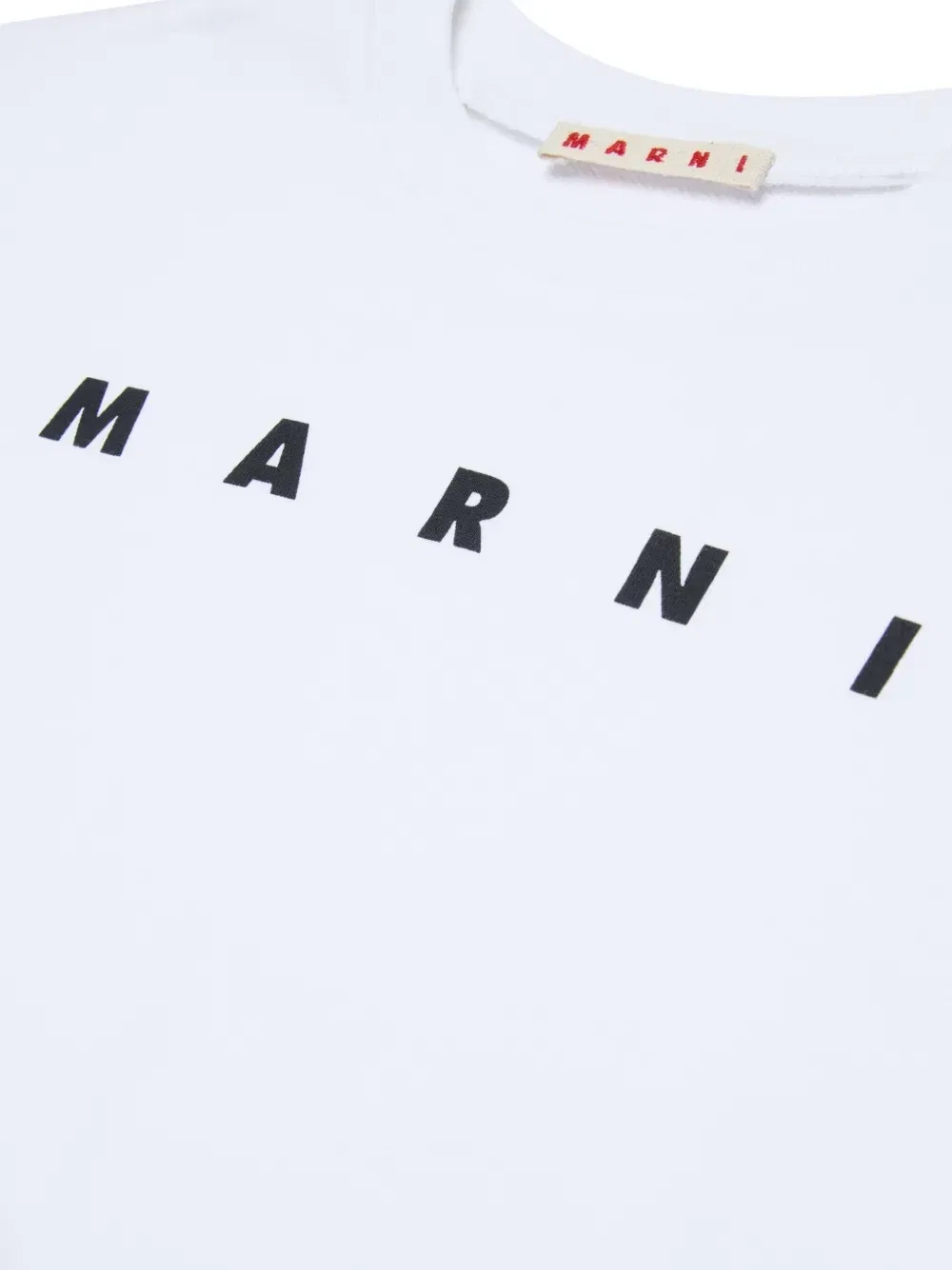 Укороченный свитер с логотипом Marni Kids, белый — фото 4
