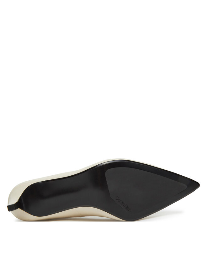 Туфли на высоком каблуке Pump 70 Pointy Hw Bar Lth HW0HW02561 Calvin Klein, бежевый — фото 4