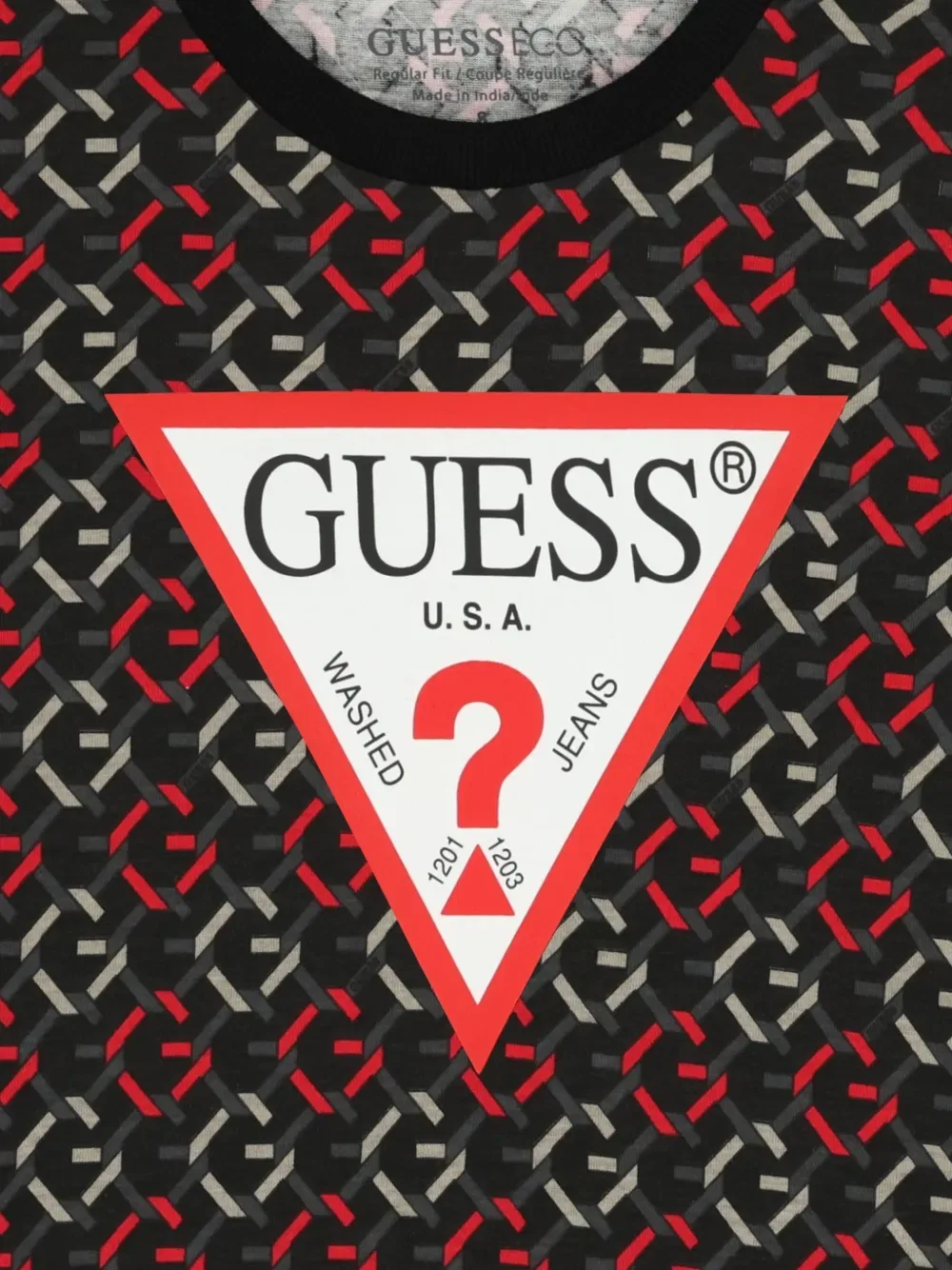Футболка с узором Guess Kids, черный — фото 3
