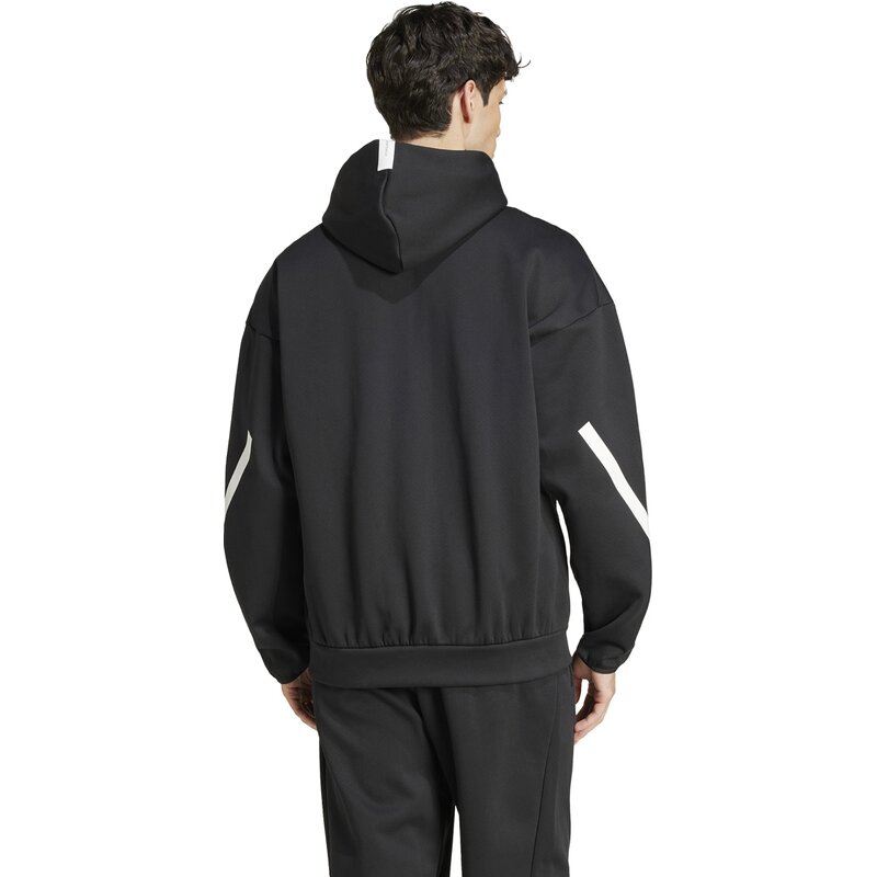 Kapuzensweat zne full-zip hooded track Adidas, черный — фото 3