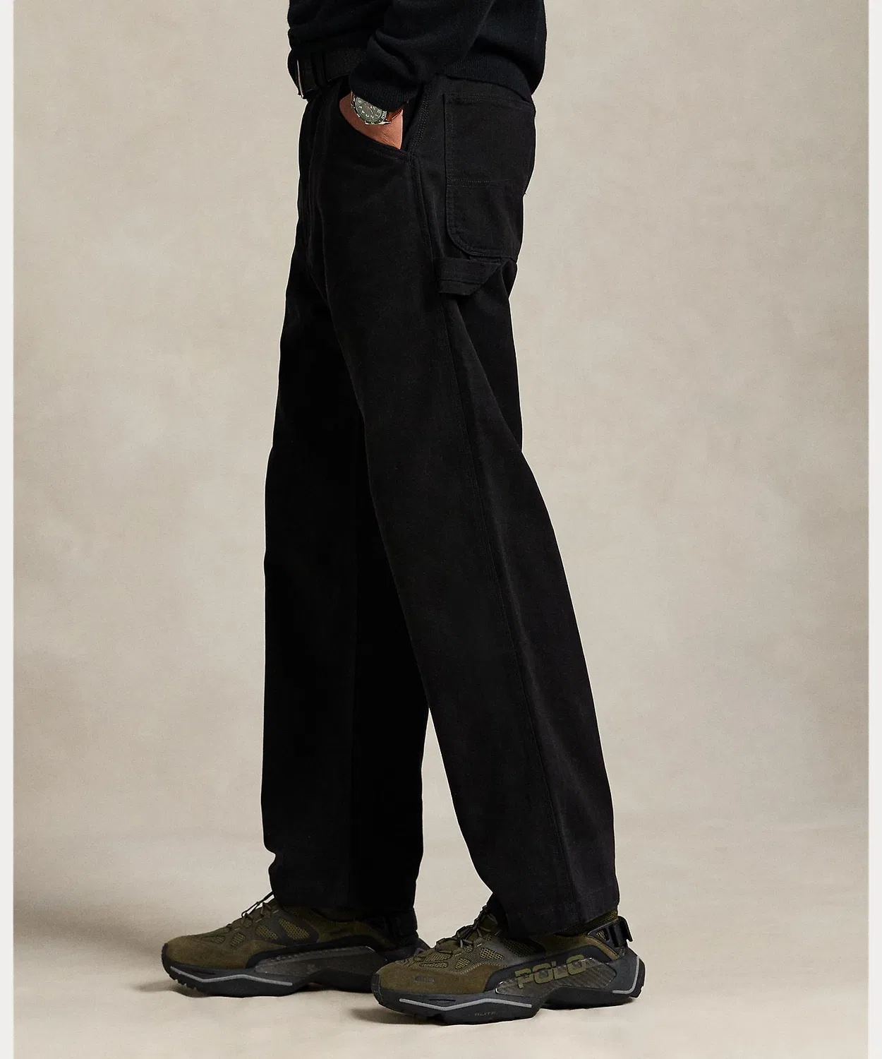 Повседневные брюки Polo Ralph Lauren Dungaree Canvas Carpenter, хлопок, чёрный — фото 4