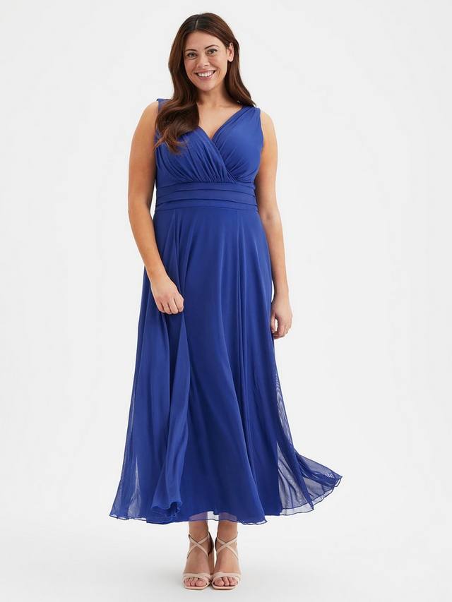 

Сетчатое макси-платье без рукавов от нэнси мэрилин Scarlett & Jo, цвет Solid Royal Blue