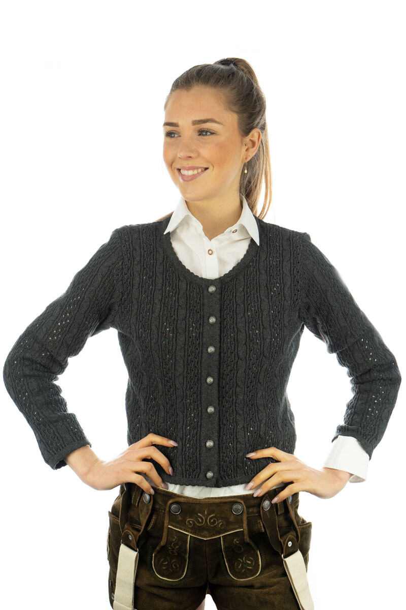 

Кардиган OS Trachten Strickjacke Gnoyor, антрацит