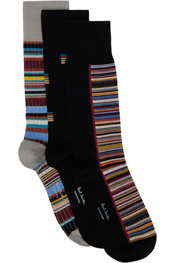 

Упаковка из трех разноцветных хлопковых носков Paul Smith