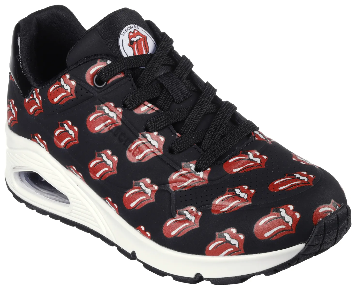 

Кроссовки Skechers "UNO ROLLING STONES", с принтом Rolling Stones, повседневная обувь, полуботинки, туфли на шнуровке, красный