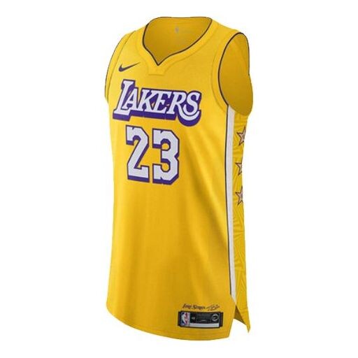 

Спортивная футболка nba city limited jersey au player edition 2019-2020 los angeles lakers lebron james yellow Nike, желтый