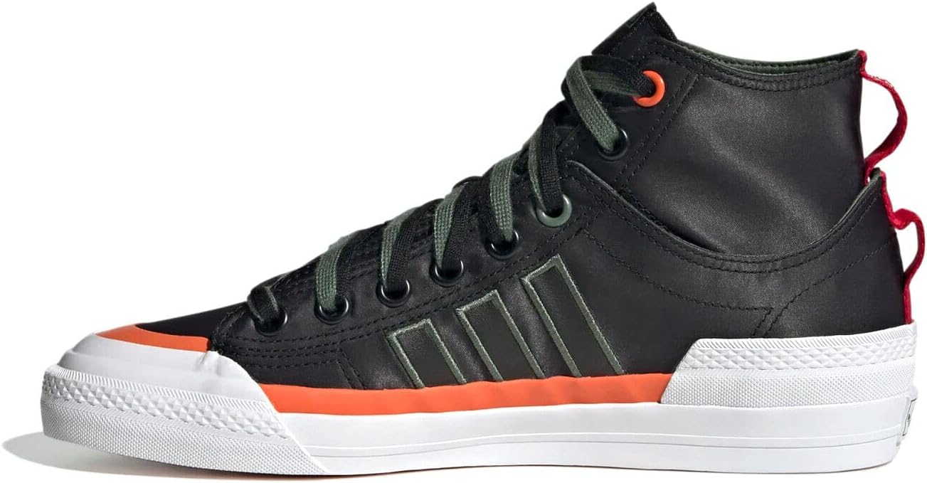 Кроссовки adidas Originals Nizza Hi RF для мужчин, черный/оливковый — фото 2