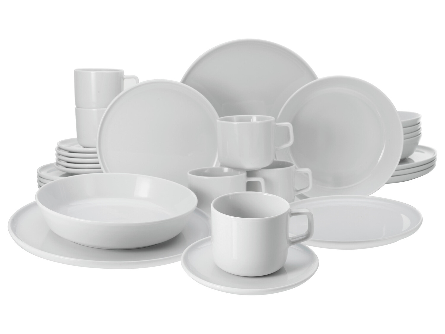 

Комбинированный сервиз коллекция chef 30 предметов белый Creatable, белый