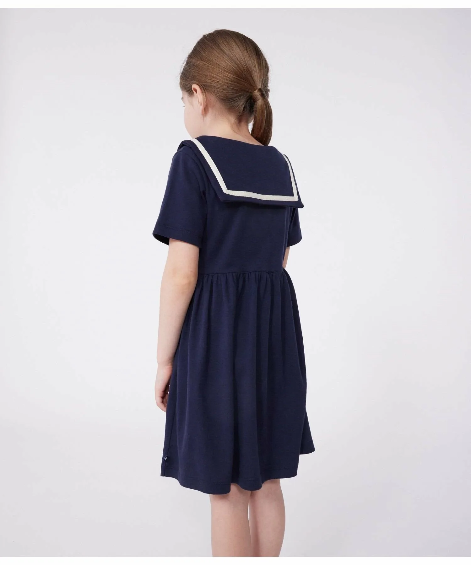 Платье с короткими рукавами PETIT BATEAU, Navy — фото 2
