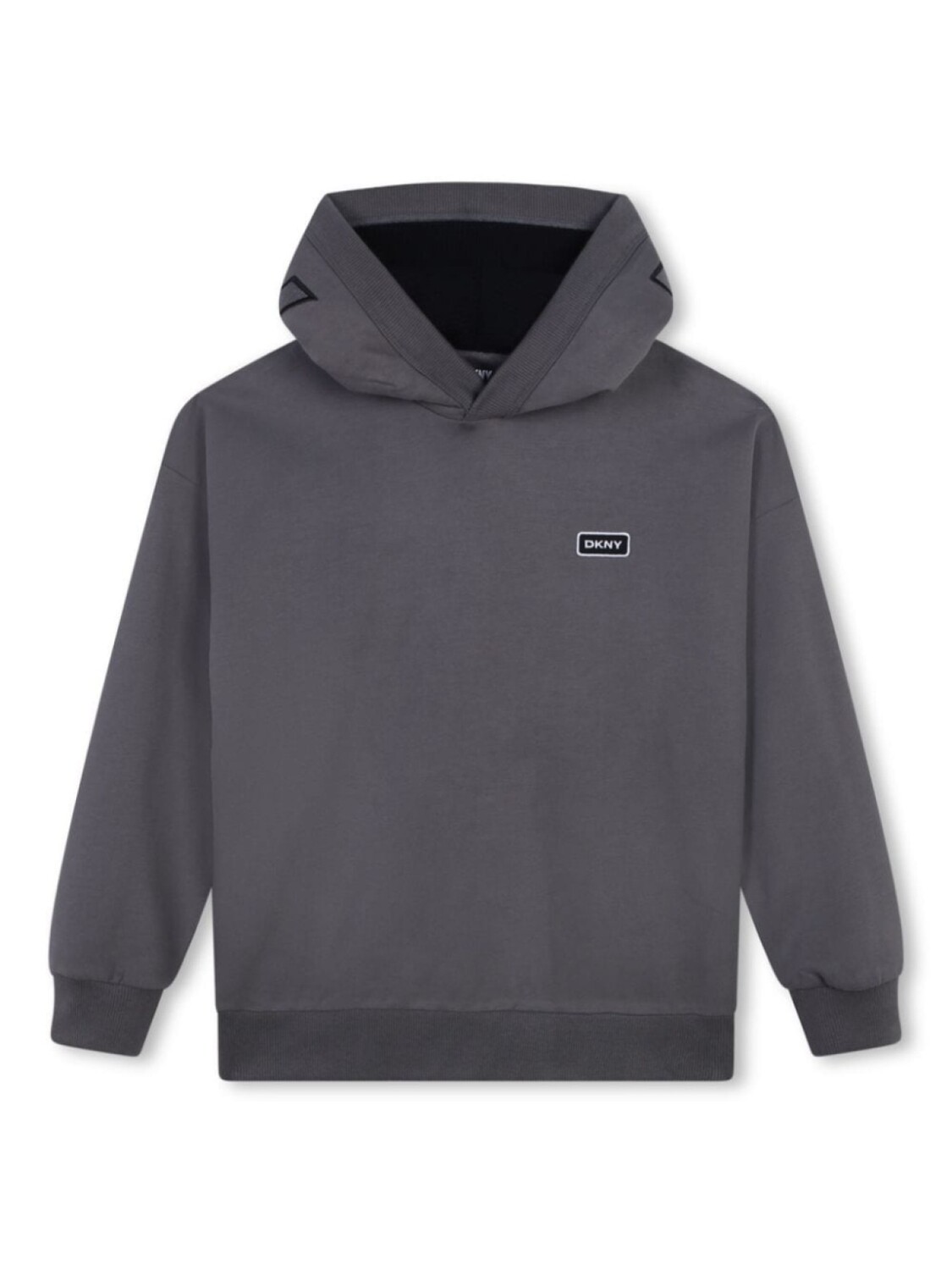 

Dkny Kids толстовка с капюшоном и аппликацией логотипа, серый