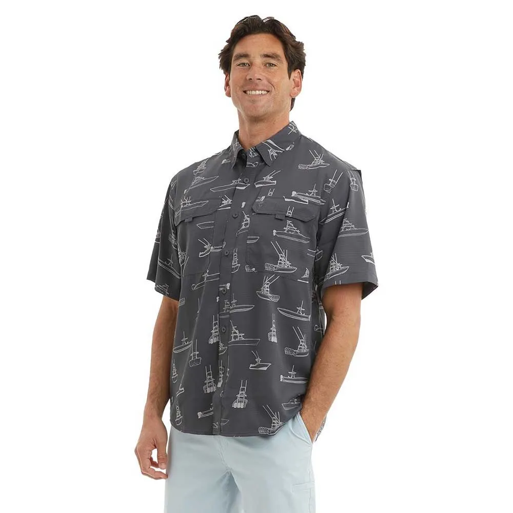 

Рубашка с коротким рукавом Pelagic Key Center Con, серый