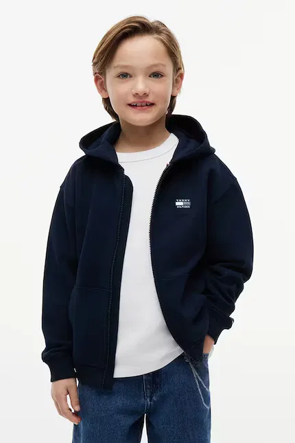 Кофта на молнии с капюшоном детская Tommy Hilfiger, синий
