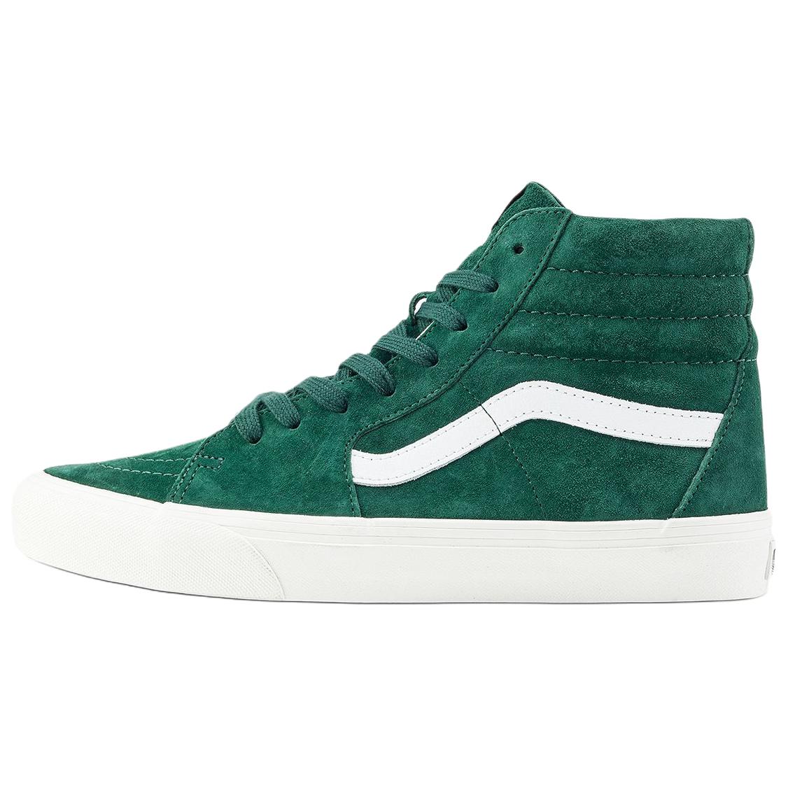 

Vans Скейтборд кроссовки Sk8 Hi высокие унисекс темно-зеленые белые, цвет Dark Green White