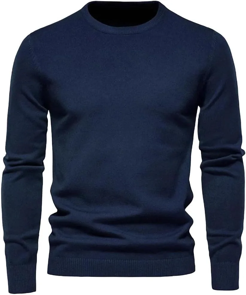 

Мужской зимний толстый пуловер с круглым вырезом