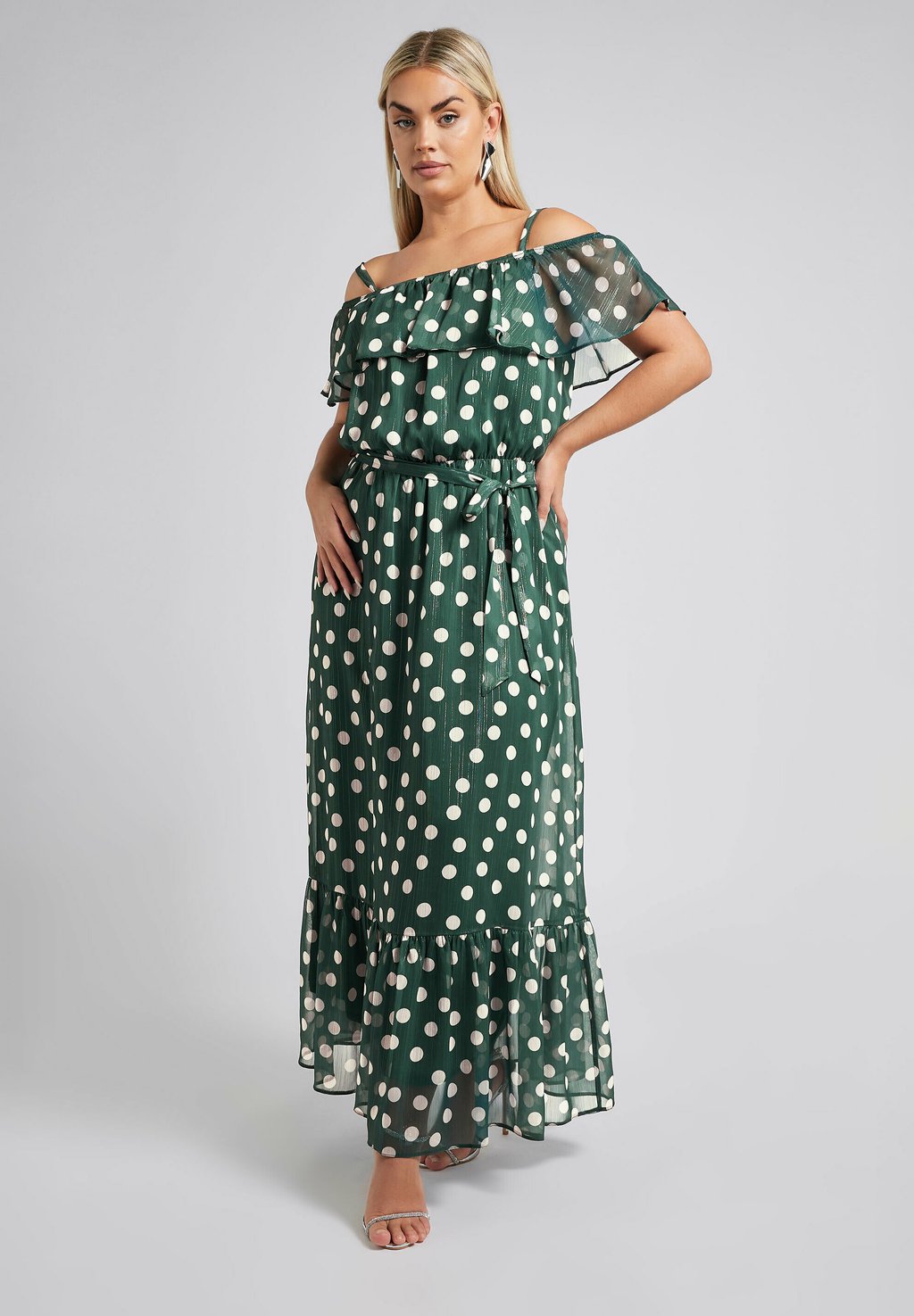 

Платье макси POLKA DOT Yours Clothing, темно-зеленый