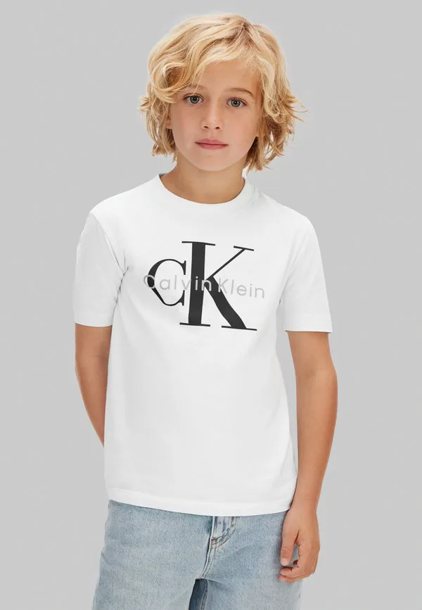 Футболка унисекс с моно логотипом Calvin Klein Jeans, White