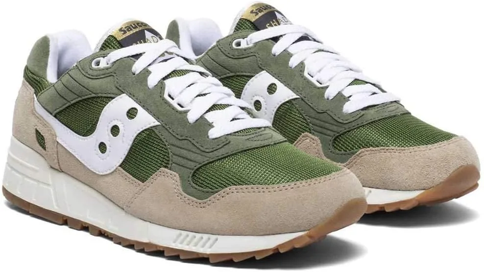 Кроссовки для легкой атлетики Saucony Unisex Shadow 5000 зелено-коричневого цвета — фото 4