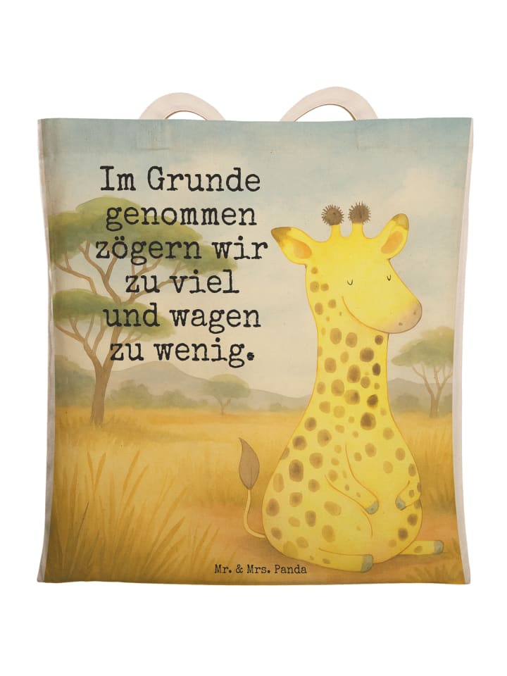 

Mr. & Mrs. Panda Сумка через плечо с изображением жирафа, дизайн "Satisfied" с надписью белого цвета