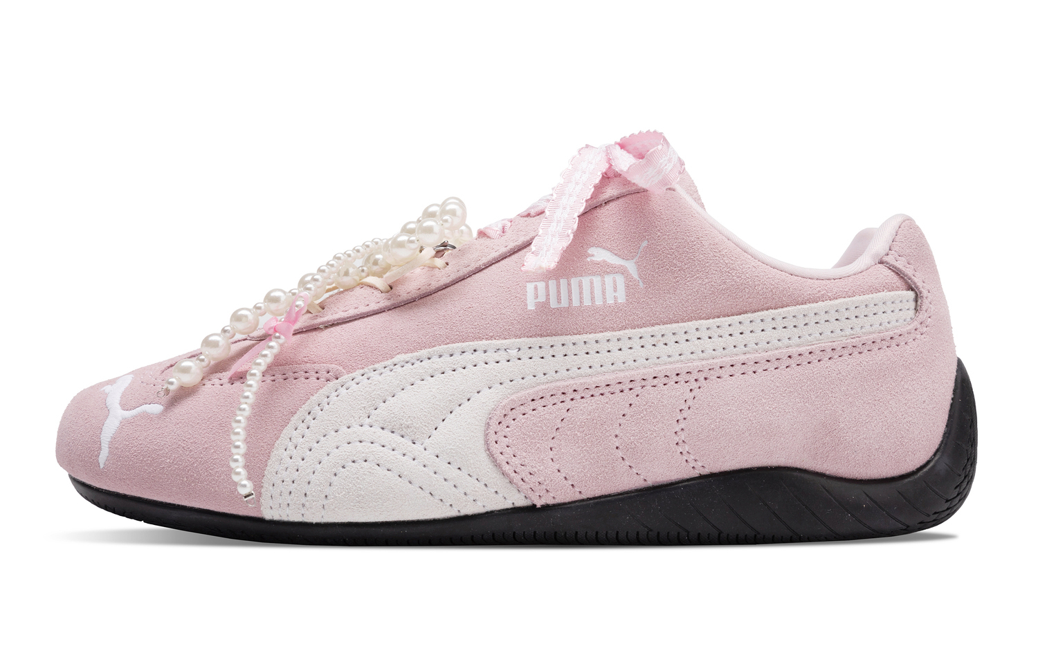 PUMA Cherry Bomb, противоскользящие кроссовки для тренировок с веерообразными ремешками, устойчивые к истиранию, дышащие, низкие, unisex, pink — фото 3
