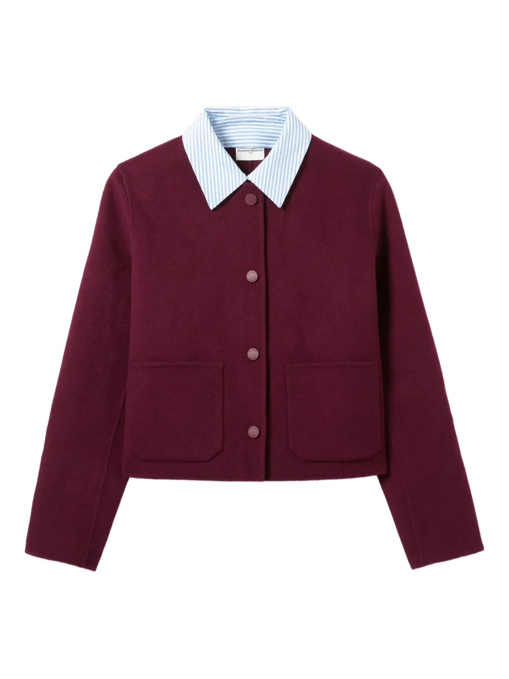

Укороченный шерстяной жакет Claudie Pierlot, красный