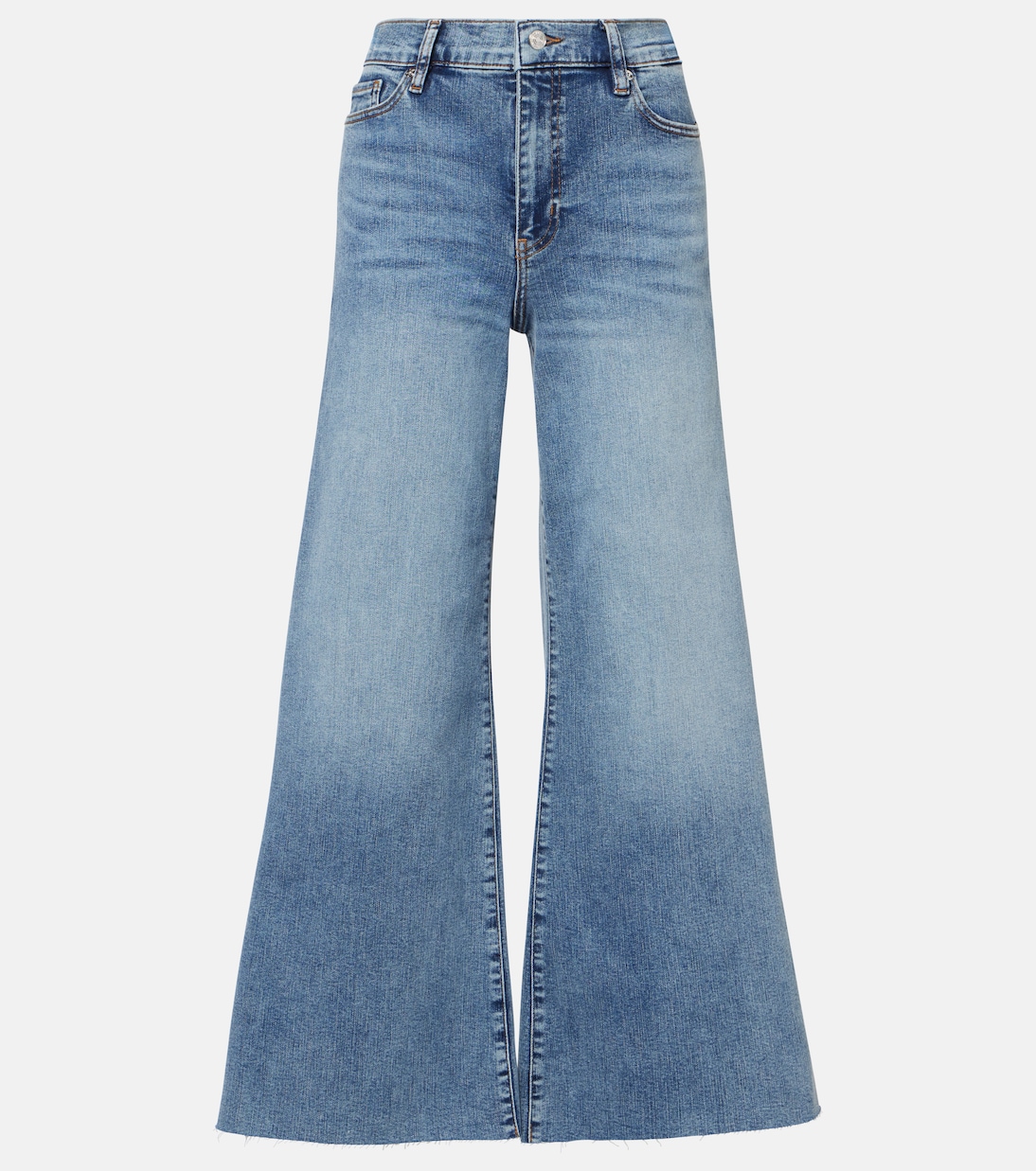 

Джинсы Le Palazzo Crop с высокой талией и широкими штанинами Frame, Crave Raw After