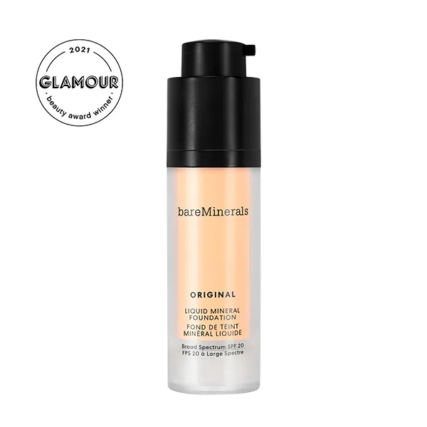 

Веганская жидкая основа под макияж Original Liquid Mineral Foundation Spf 20 Bareminerals, цвет soft medium
