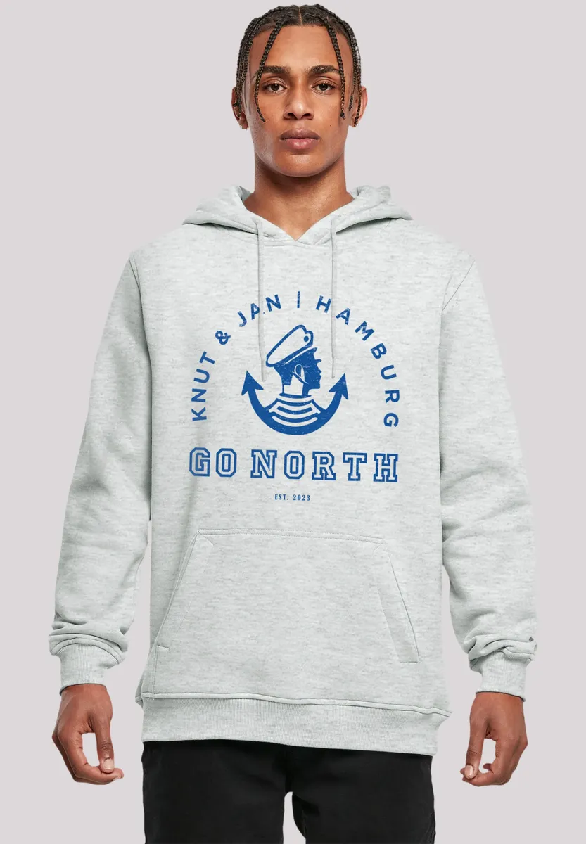 

Толстовка F4NT4STIC "Go North Logo", принт, серый