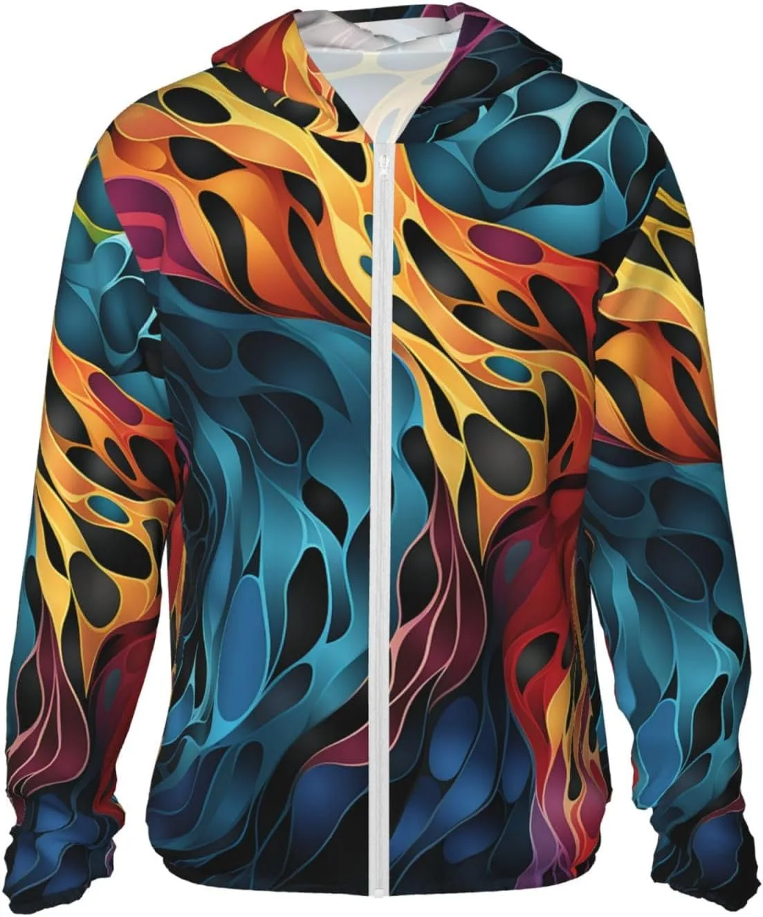 

UPF 50+ худи для защиты от солнца с принтом радужный леопард HCBPWVQA