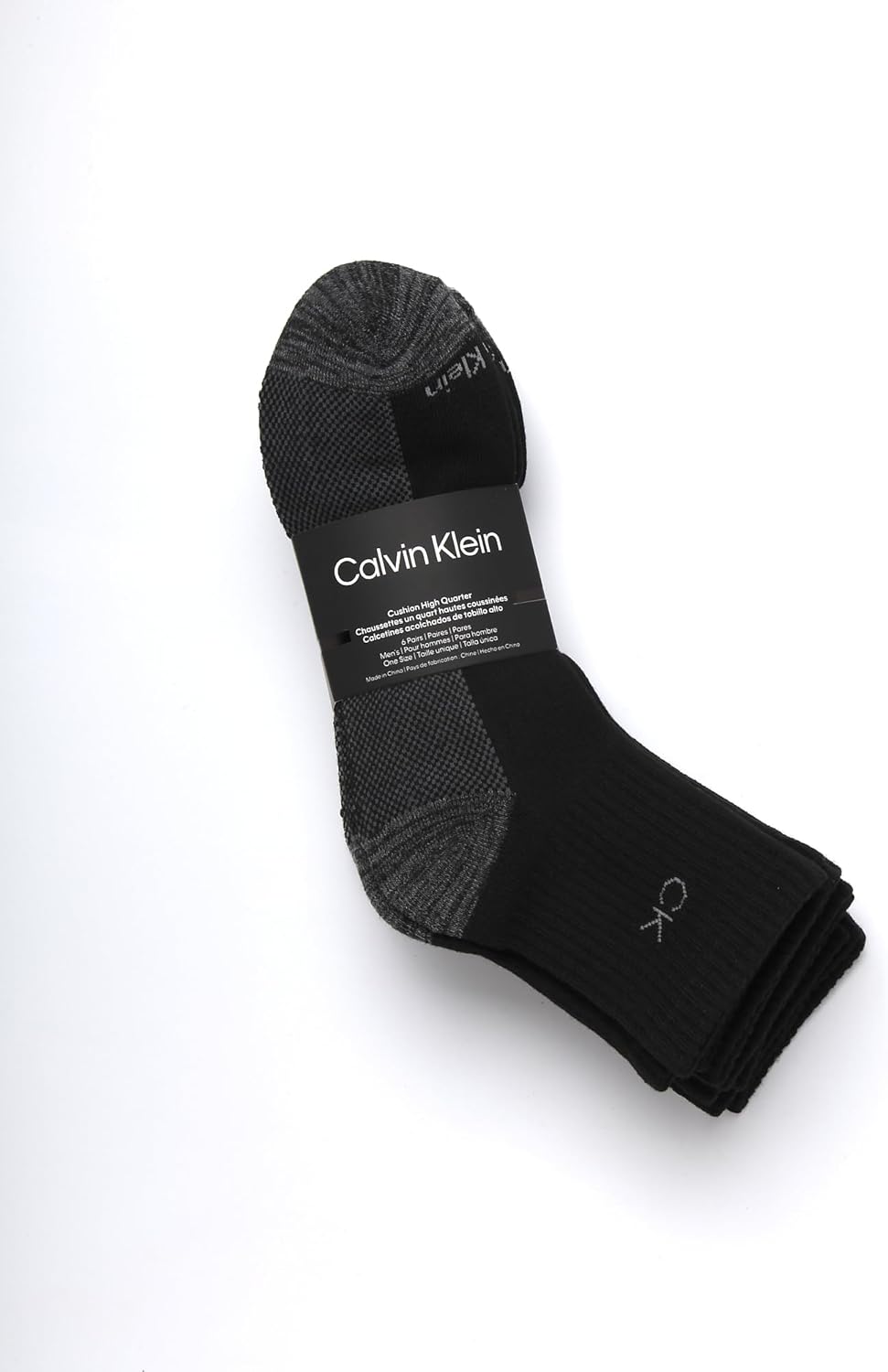 Мужские носки Calvin Klein - спортивные носки с высокой амортизацией (6 шт.), Black — фото 2