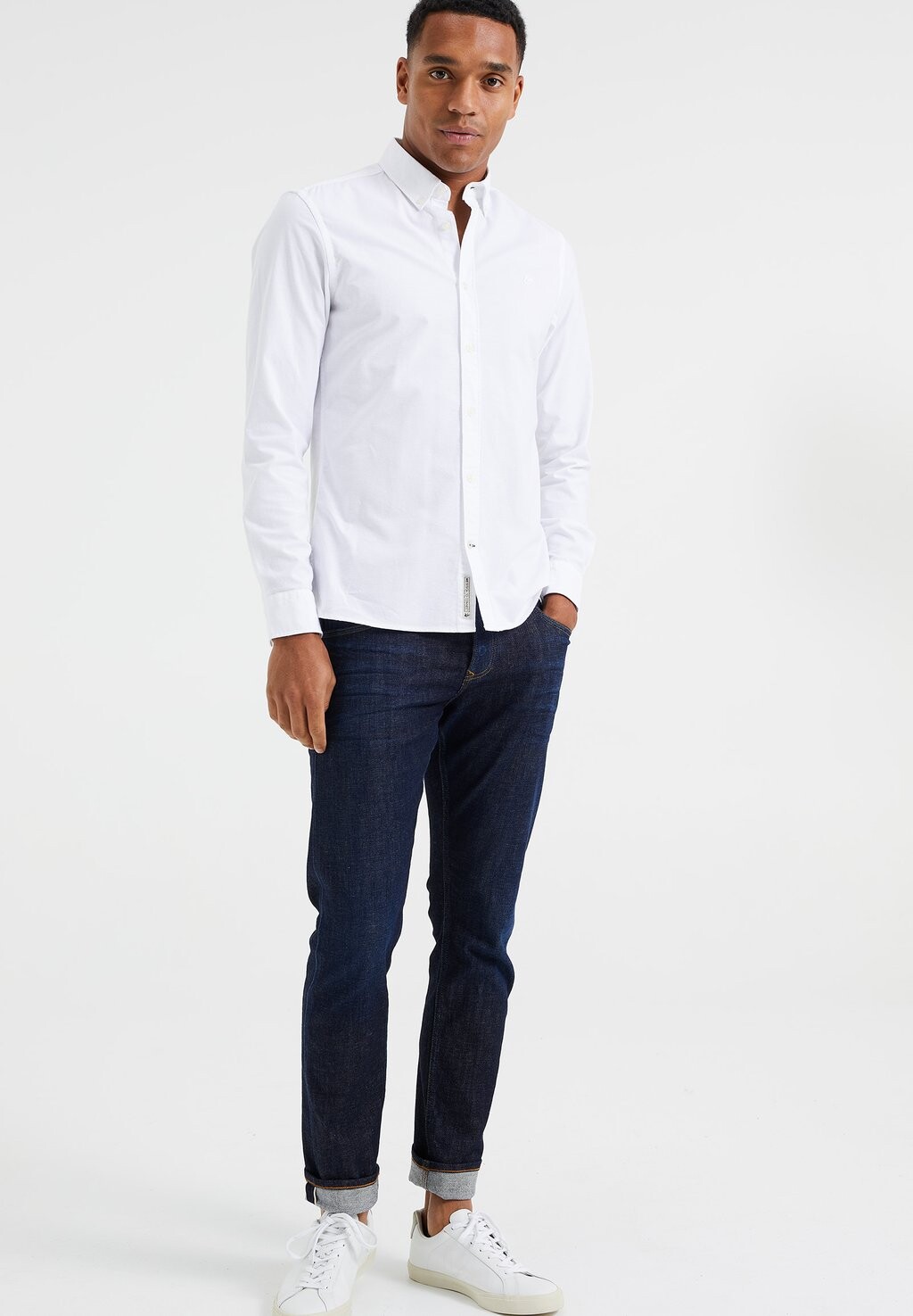 

Рубашка Slim Fit WE Fashion, белая