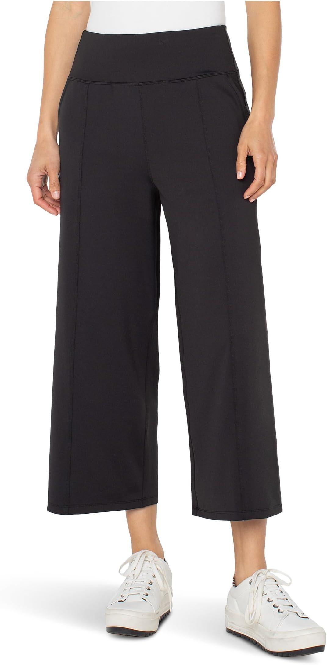 

Брюки Liverpool Los Angeles Mid-Rise Crop Wide Leg Tech Pants, Black
