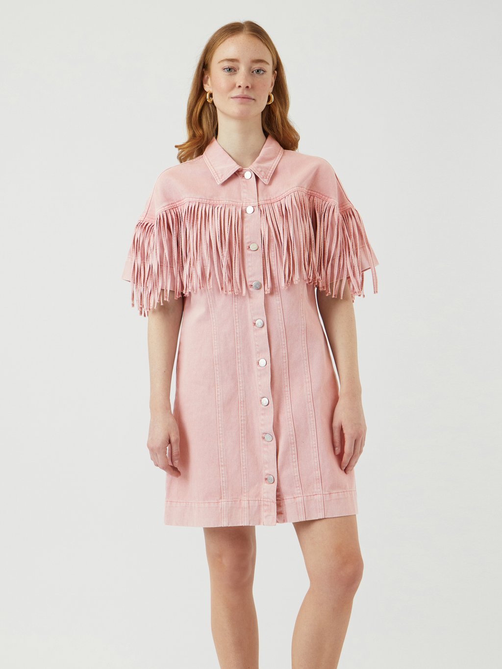 

Платье-рубашка SUN DENIM DRESS FEST - Denim dress YAS, светло-розовый