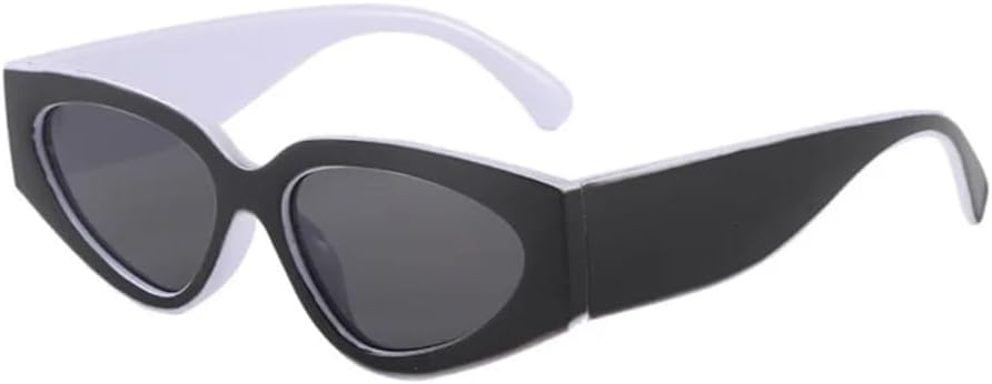 

Солнцезащитные очки с защитой UV400 | Панк-стиль "кошачий глаз" | Черные | Для женщин и мужчин | Для занятий спортом на открытом воздухе и путешествий DSVIGF, Black White Gray