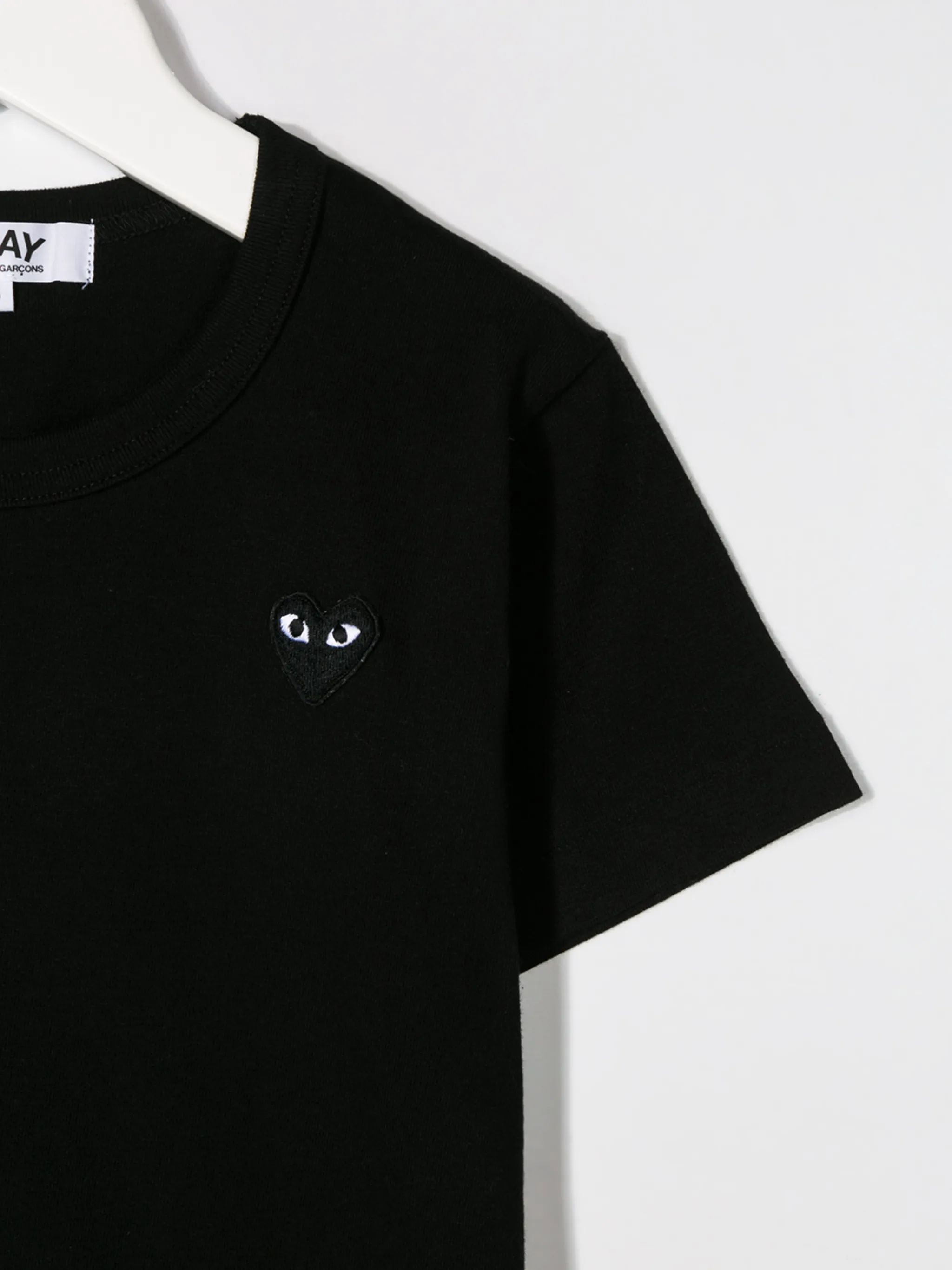 Футболка с нашивкой-логотипом Comme Des Garçons Play Kids, черный — фото 3