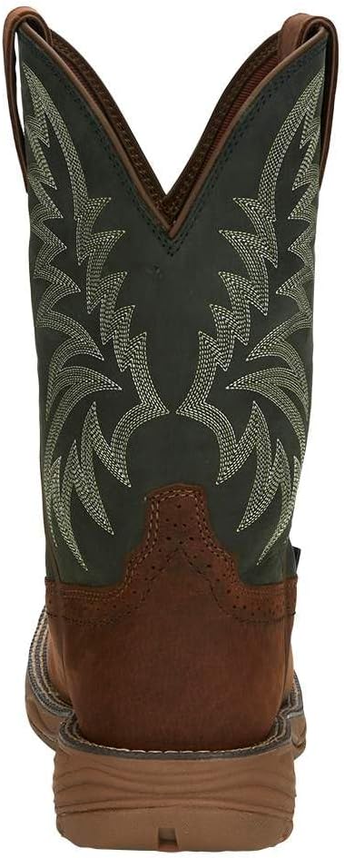 Мужские ботинки Justin Boot Company, орехово-коричневый, с верха из водяного буйвола, размер 11, лесной зеленый — фото 4
