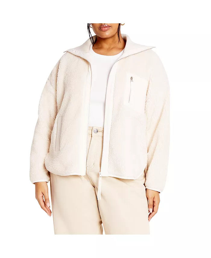 

Куртка Harlow больших размеров CITY CHIC, белый