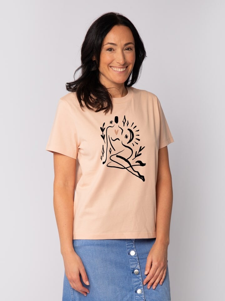 

Футболка wat Apparel T-Shirt Self love, цвет Fraiche Peche