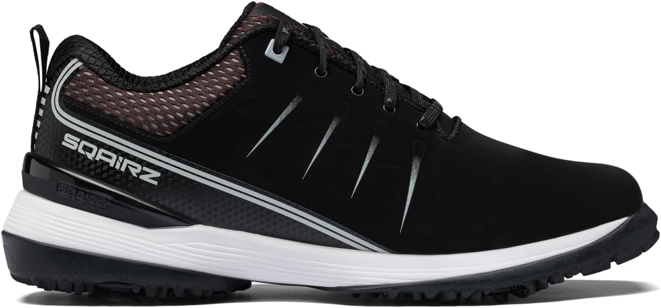 

Мужские гольф-кроссовки SQAIRZ SPEED2 LT, разработаны для равновесия и производительности, водонепроницаемые гольф-кроссовки с заменяемыми шипами, черный/серый