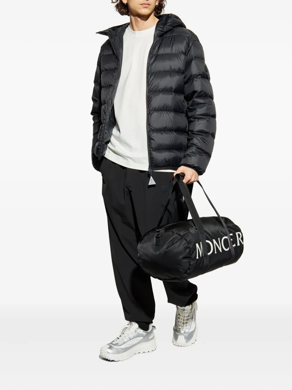 Хлопковая футболка с тисненым логотипом MONCLER, белый — фото 2