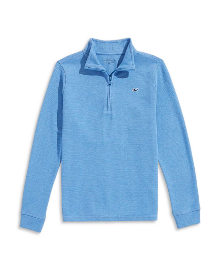 

Детский худи с четверть-молнией и полосками Saltwater Stripe - для мальчиков Vineyard Vines, синий