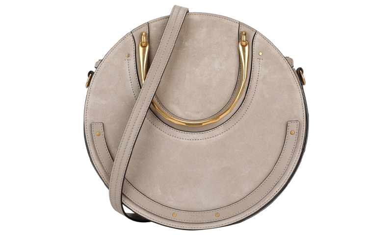 

Chloé Сумка кросс-боди из телячьей кожи Шанель с одним плечом среднего размера женская серая