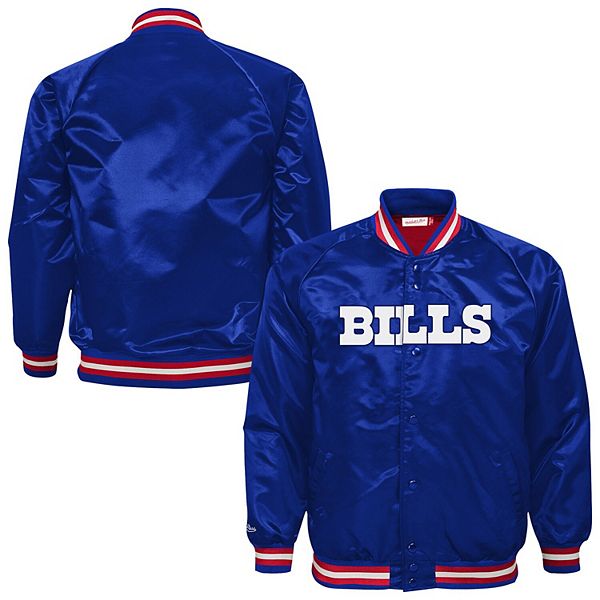 Молодежная легкая куртка на молнии Buffalo Bills из сатина Mitchell & Ness — фото 2