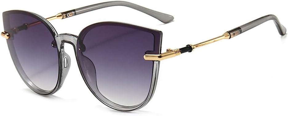 

Модные солнцезащитные очки «кошачий глаз» большого размера для женщин, трендовые солнцезащитные очки с градиентным покрытием для мужчин, защита от ультрафиолета UV400 HVTVTLA, Gray