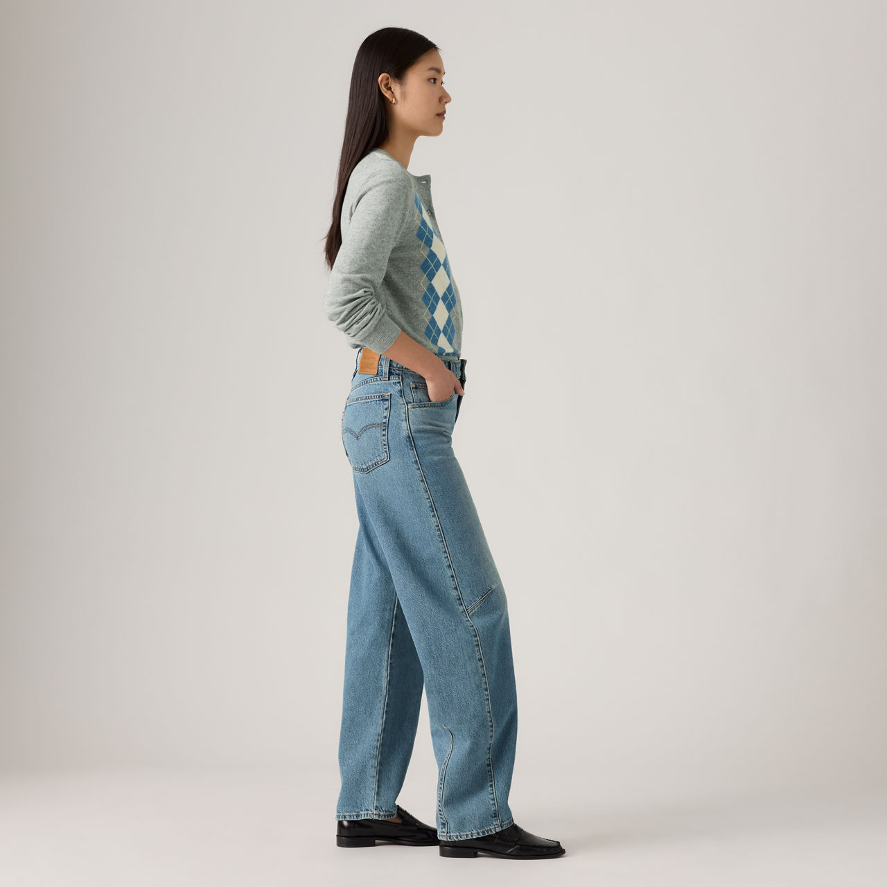 Женские джинсы Baggy Dad Barrel Levi's, Easy Days - Medium Wash — фото 4