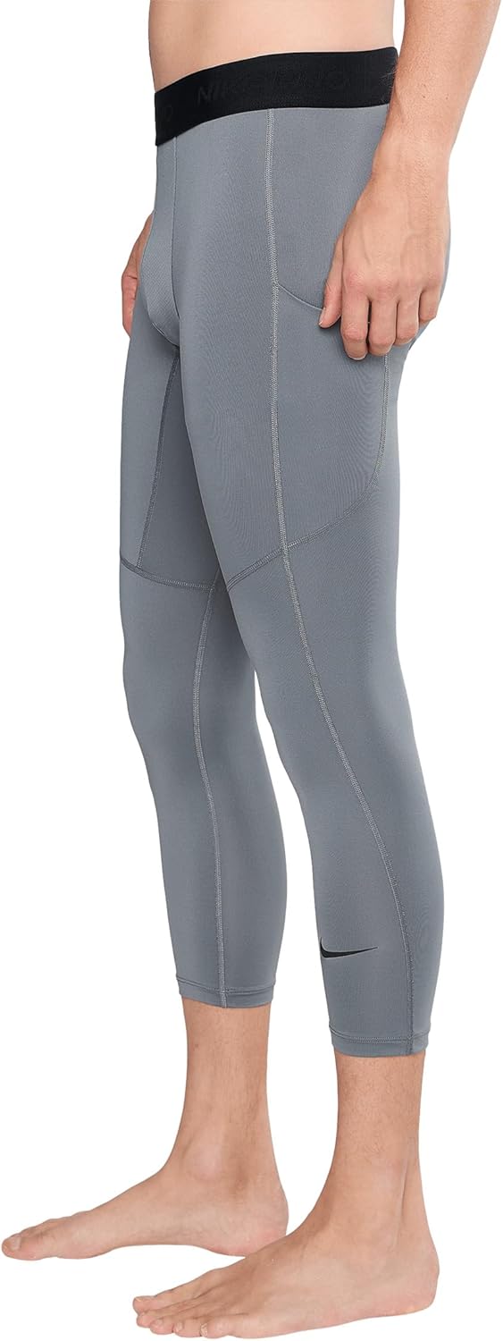 Мужские леггинсы для фитнеса Nike Pro Dri длиной 3/4, Gray — фото 3